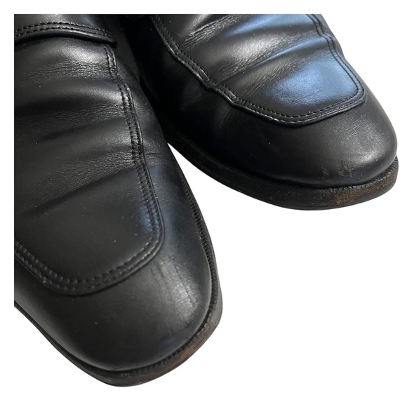 Salvatore Ferragamo Black Leather Slip-On Mens Penny Loafers size 8.5 main image 10